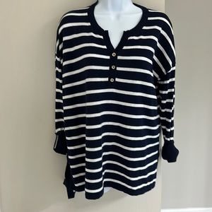 Lilly Pulitzer Navy Moonlight Stripe Sweater Sz Small